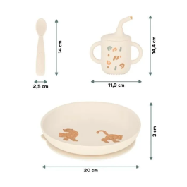 Babymoov BBM3661276192829 Set de Comida para Bebé Como un Adulto en Silicona para 9+ Meses