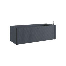 Caja de flores rectangular STEFANPLAST Natural Delux - 100x43xH33cm - 90 + 6.5L en el almacenamiento - Antracita Caja de flores rectangular STEFANPLAST Natural Delux - 100x43xH33cm - 90 + 6.5L en el almacenamiento - Antracita