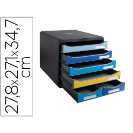 Exacompta Big Box Maxi Bee Blue Fichero Cajones Sobremesa 6 Cajones Colores Surtidos Precio: 57.49999981. SKU: B142DJCA4J