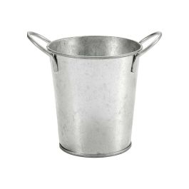 Ibergarden Macetero Pequeño Zinc Plata 16x12x11 cm (Set de 72)