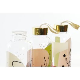 DKD Home Decor Botella Silueta Shengda Borosilicato Inox 550ml 6.5 x 23 x 6.5 cm (6 Unidades)