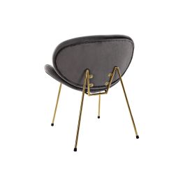 DKD Home Decor Silla Chic Terciopelo Negro Dorado 58 x 73 x 62 cm
