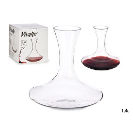 Vivalto Decantador de Vino de Cristal 1,40L (1400 ml) 20.5x20.5x21 cm (Set de 6) Precio: 55.89000043. SKU: S3600800