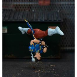JADA TOYS Figura Chun-Li Street Fighter II 15cm con Manos y Cabeza Intercambiables, Accesorios y 20 Puntos Articulados