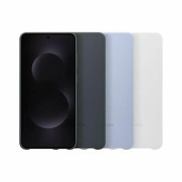 Samsung Funda AAARP00436 para Galaxy S25 Edge de Piel Auténtica Gris Claro - Protección contra Golpes y Arañazos