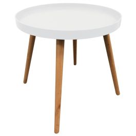 Home Deco Factory Mesa Auxiliar Redonda Blanca 50 cm Diámetro x 40 cm Altura Precio: 31.50000018. SKU: B15Z38L2V7