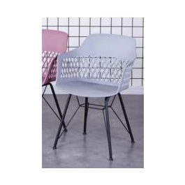 Silla Scandi DKD Home Decor Gris Claro 57 x 80.5 x 57 cm