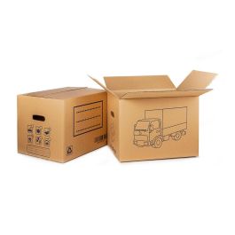 Caja de carton para mudanza (asa troquelada) 60x40x40cm fun & go Precio: 4.88999962. SKU: B1JSTMBN9D