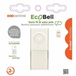 SCS Sentinel CAC0050 Pulsador Adicional para Timbre Inalámbrico sin Batería, Compatible Ecobell, Resistente al Agua IP55, Alcance 100m