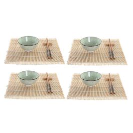 Sushi Oriental DKD Home Decor Verde 14.5 x 35 x 14.5 cm Set de 16