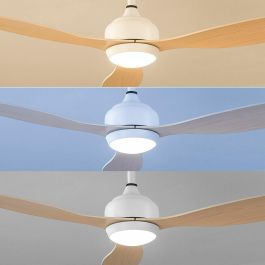 Ventilador de Techo con Luz LED y 3 Aspas ABS Wuled InnovaGoods Madera 36 W 52" Ø132 cm Ventilador de Techo con Luz LED y 3 Aspas ABS Wuled InnovaGoods Madera 36 W 52" Ø132 cm