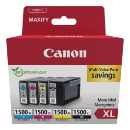 Canon Tinta Ecopack Bk+C-M-Y Pack 4XL PGI-1500XL para Maxify IB 4050-4150, MB 5150-5155-5350-5450 Precio: 66.50000038. SKU: B12R8D7DMH