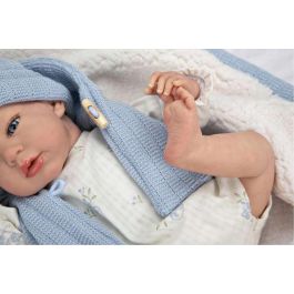 Muñeca reborn arias 40 cm martin azul c/manta Muñeca reborn arias 40 cm martin azul c/manta