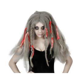 Peluca de Pelo Largo Gris con Cintas para Halloween - Look Sobrenatural Precio: 6.50000021. SKU: S1122395