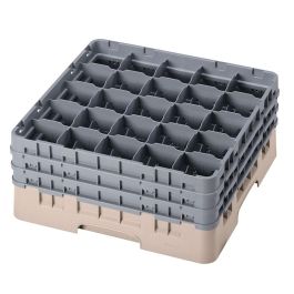 CAMBRO - 25S738-184 - Cesta de lavado 25 comp. 3 alturas - 8,7 cm Ø máx. - alt. máx. 20 cm - 50 x 50 x 22,5 cm - Beige Precio: 75.79000044. SKU: B1H6Q7J5SZ