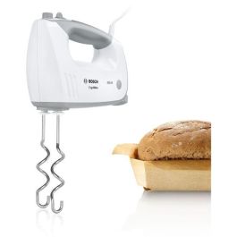 Batidora Bosch - MFQ36440 - 450 W - 5 velocidades - 2 batidores / 2 ganchos amasadores de acero inoxidable - Bol graduado con tapa - Blanco / Gris Batidora Bosch - MFQ36440 - 450 W - 5 velocidades - 2 batidores / 2 ganchos amasadores de acero inoxidable - Bol graduado con tapa - Blanco / Gris