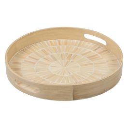 Bandeja de Aperitivos Beige Bambú 35 x 35 x 5 cm Madera MDF