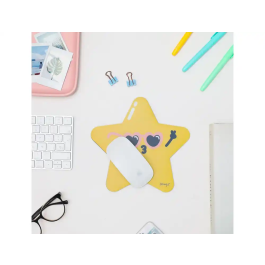 Wondee Alfombrilla de ratón Estrella Antideslizante de Goma 210x210 mm Control Preciso y Cómoda para Gaming y Trabajo