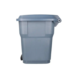 Q-connect Papelera Contenedor con Tapa y Pedal, 30 Litros, Gris, 395x395x420 mm