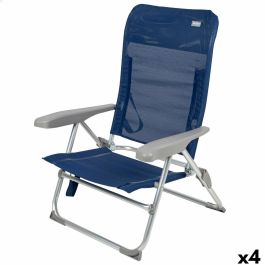 Silla de Playa Aktive Azul marino 47 x 89 x 56 cm (4 Unidades) Precio: 140.68999967. SKU: B15MRQSLR8