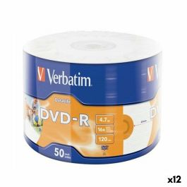 DVD-R Verbatim 4,7 GB 16x (12 Unidades) Precio: 312.69000048. SKU: B1JH7HY8NZ