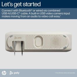 Poly Sync 60 Altavoz Inteligente de Conferencia Microsoft Teams Certificado USB Bluetooth Doble Altavoz 6 Micrófonos Entrada Cámara