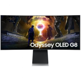 Monitor Gaming Ultrapanorámico Curvo Samsung G8 Odyssey OLED S34DG850SU 34"/ WQHD/ 0.03ms/ 175Hz/ Multimedia/ Regulable en Altura/ Plata