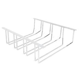 ALK System Soporte Cuádruple para Copas, Acero Cromado Brillante, 4 Filas, 370x279x112 mm