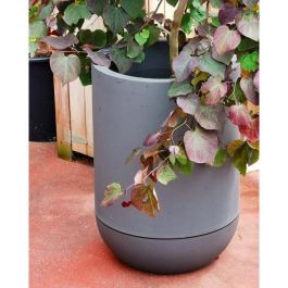 Jardinera redonda RIVIERA GRANIT TULIPE - Plástico - Diámetro 50 cm - Gris Jardinera redonda RIVIERA GRANIT TULIPE - Plástico - Diámetro 50 cm - Gris