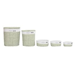 Cesta Ropa Basicos DKD Home Decor Verde 37 x 56 x 51 cm Set de 5