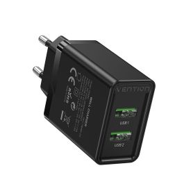 Cargador de Pared Vention FBAB0-EU Negro 18 W Precio: 8.68999978. SKU: B13JFYBLX5