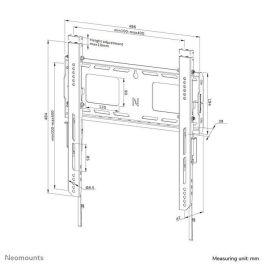 Neomounts WL30-750BL14 Soporte de Pared Fijo para Pantallas Pesadas de 42-75", Hasta 100kg, VESA 100x100-400x400, Nivelación, Instalación Rápida, Negro