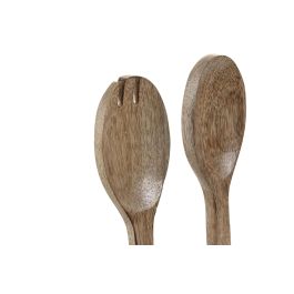 DKD Home Decor Utensilios Moderno Set de 2 Lacado Verde Natural, 32 cm. Apto para Lavavajillas - Colección National Green