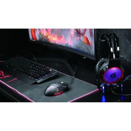 Conceptronic ATHAN U1 Auriculares Gaming USB 7.1 para PC/PS4 con Micrófono Integrado, Cable 2m Negro