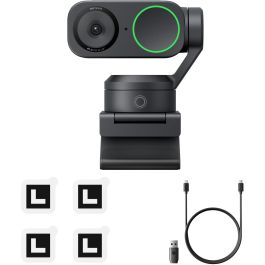 Insta360 Link2 Webcam 4K Ultra HD con Autoenfoque y Rastreo Facial, 60 fps, Zoom Digital 4x, Reducción Ruido