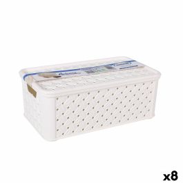 Caja de Almacenaje con Tapa Tontarelli Arianna Plástico Blanco 4 L 29 x 16,6 x 11,2 cm (8 Unidades) Precio: 37.8900005. SKU: B185XA2T9G