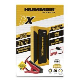 HUMMHX Arrancador de Batería Coche 12V 10000mAh, Power Bank Multifuncional, Cargador Portátil USB y Salida 12V DC