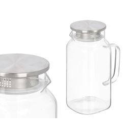 Vivalto Jarra Cuadrada de Borosilicato con Tapa de Acero 1.5 L - Transparente/Plata 15x23x10 cm (Set de 12) Vivalto Jarra Cuadrada de Borosilicato con Tapa de Acero 1.5 L - Transparente/Plata 15x23x10 cm (Set de 12) Precio: 57.79000051. SKU: B135XYBCJH