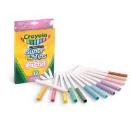 Crayola Rotuladores Punta Lavables Colores Pastel 12 ud. 20,5x13x1,3 cm
