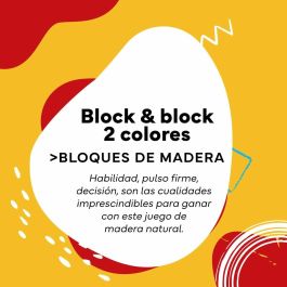 Cayro Block & Block Dos Colores | Juego de Habilidad de Apilar Bloques de Madera | Desafío para 2 Jugadores, Edad Recomendada +5 años