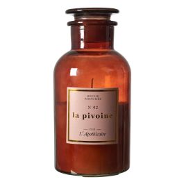 Home Deco Factory Vela Perfumada Apothi. Colección Apothicaire, Aromas: Peonía, Almendra, Higo, Cera de Parafina, Duración 60h