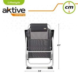 Silla camping aluminio reclinable 5 posiciones 44x55x101cm Silla camping aluminio reclinable 5 posiciones 44x55x101cm