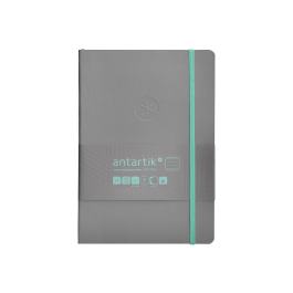 Antartik Cuaderno A5 Tapa Blanda Hojas Rayadas Gris y Turquesa 80 Hojas 80gr FSC