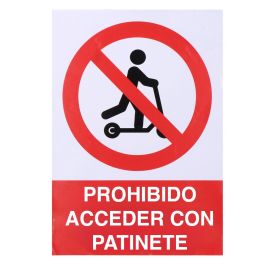 Normaluz Señal adhesiva prohibido acceder con patinete, vinilo adhesivo, 21x30 cm