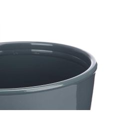Ibergarden Set 2 Macetas Cerámica Cónica Antracita 22 cm y 28 cm
