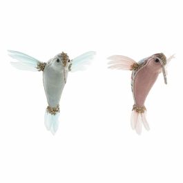 Figura Navidad Fantasia DKD Home Decor Rosa Palo Azul Celeste 10 x 18 x 19 cm (2 Unidades) Precio: 10.50000006. SKU: B1DBSVKA8M