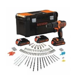 Taladro Percusion B&D 3X18V-Li 120Acc Caja Organizador + 120 Accesorios Black And Decker Precio: 160.69000013. SKU: B157T4XLPT