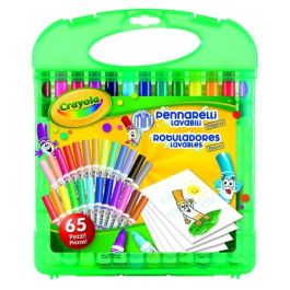 Crayola 04-5227 Maletín de Rotuladores Lavables para Niños - Set de 65 Piezas Atóxicos con Punta Cónica y Papel - Edades +3 Precio: 17.5000001. SKU: B19ML5LRCJ
