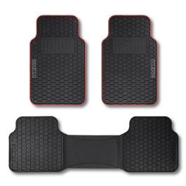 Set de Alfombrillas para Coche Sparco SPCF500RD Negro/Rojo Negro Rojo (3 pcs)