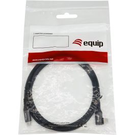 Equip Cable USB-C a USB-C 2.0 M/M Angular 90° PD 100W 5A 480Mbps 2m Negro